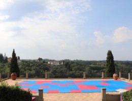 la terrazza attrezzata coi tatami